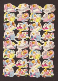 Kruger 98/41 Baby's in bed klein poezieplaatjes