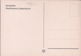 Klederdracht Schagen West-Friesland - oude kaart [14951]