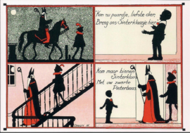 Sinterklaas vierluik prentbriefkaart [C11156]