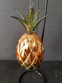 Ananas met punt bladeren Kerstornament glas