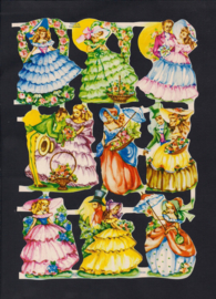 Elegante dames poezieplaatjes 1696