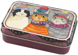 Emma Ball Mini Rectangular Tin - Cats in Hats