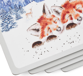 Wrendale Designs Placemats 'Winter Skies' Animal - Set of 4 -large size-