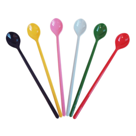Rice Melamine Latte Spoons in Assorted Favorite Colors - Bundle of 6
