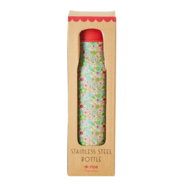 Rice Isolating Drinking Bottle with 'Pastel Fall Floral' print - RVS