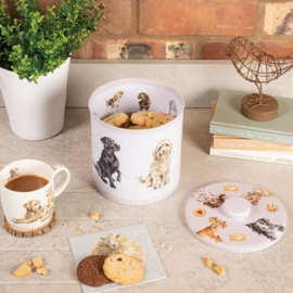 Wrendale Designs Biscuit Barrel Cow 'A Dogs Life' -cream-