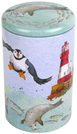 Emma Ball Tall Round Caddy - Swimming Seals