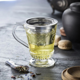 La Rochère Theeglas 270 ml - Versailles met Theefilter & Uitlekbakje/Deksel