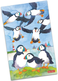 Emma Ball Cotton Tea Towel - Puffin