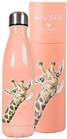 Wrendale Designs 'Flowers' giraffe Water Bottle 500 ml