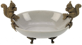 Meander Craquelé Schaaltje met Eekhoorntjes - Brons *b-keuze*