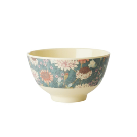 Rice Small Melamine Bowl - Fall Flower Print