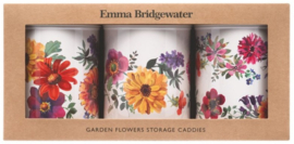 Emma Bridgewater - Garden Flowers - Set of 3 Caddy Tins