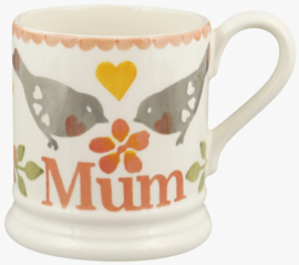 Emma Bridgewater Lovebirds Coral Mum - 1/2 Pint Mug