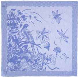 Bunzlau Tea Towel Delfs Blue Bird Royal Blue