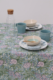 Rozablue Tafellaken Chintz aubergine 150 x 150 cm