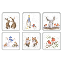 Wrendale Designs  Coasters 'Christmas' - Set of 6