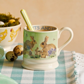 Emma Bridgewater Bright New Morning - Rabbits & Kits 1/2 Pint Mug - Pale Green