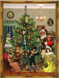 Meander Advent kalender Kinderen bij kerstboom