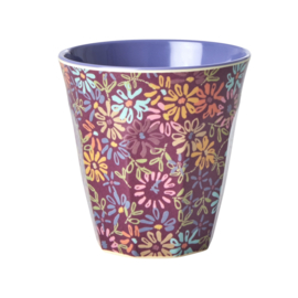 Rice Medium Melamine Cup - Wild Vintage Flower Print