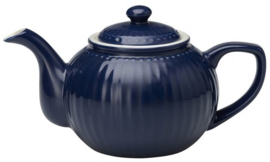 GreenGate Teapot Alice dark blue -stoneware-