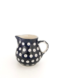 Bunzlau Creamer Jug 180 ml Blue Eyes -doorlopend blauw, zonder wit randje aan bovenzijde-