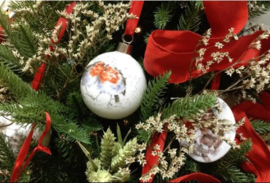 Wrendale Designs 'Snuggled Up Together' Christmas Bauble