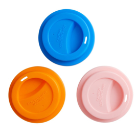 Rice Silicone Lid for Melamine Medium & Tall Cup in Orange, Blue or Soft Pink