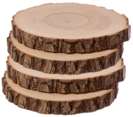 Sass & Belle Coasters Log Slice -set of 4-