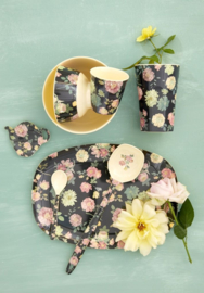 Rice Medium Melamine Cup - Dark Rose Print