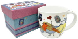 Emma Ball Mug with Gift Box Stitched Birdies
