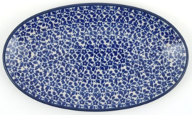 Bunzlau Oval Cookie Dish Indigo