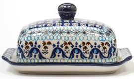 Bunzlau Butter Dish with Plate Marrakesh