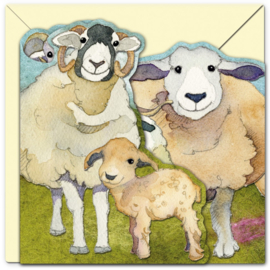 Emma Ball Fold Greetings Card - Felted Sheep