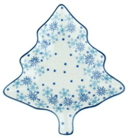 Bunzlau Tree Shaped Dish Christmas Stars