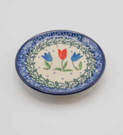 Bunzlau Teabag Dish Ø 10 cm - Tulip Royal -Limited Edition-