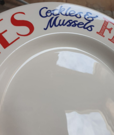 Emma Bridgewater Red & Blue Toast - Fish & Chips - 10 1/2 Inch Plate *b-keuze*