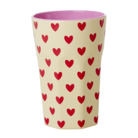 Rice Melamine Cup - Darling Hearts Print - 400 ml