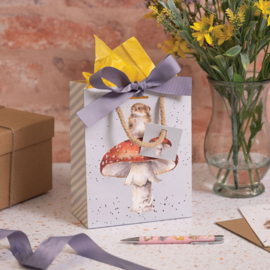 Wrendale Designs Gift Bag - Small 'He's a Fun-Gi' mouse