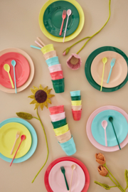Rice Melamine Cake Forks - Assorted 'Dance Out' Colors - Bundle of 6