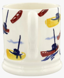 Emma Bridgewater Shoreline Scattered Boats 1/2 Pint Mug