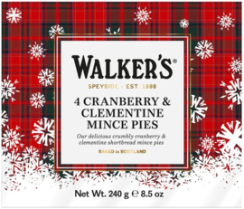 Walkers Mince Pies - Cranberry & Clementine - 4 stuks