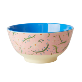 Rice Medium Melamine Bowl - Delightful Daisies Print