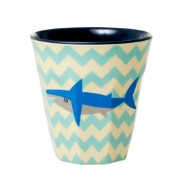 Rice Medium Melamine Cup - Shark Print