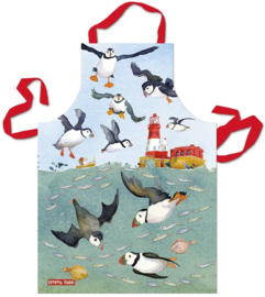 Emma Ball Cotton Apron Diving Puffins