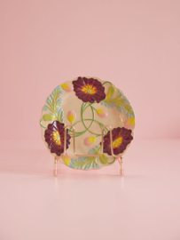 Rice Lunch Plate with Embossed Flower Design - Soft Sand