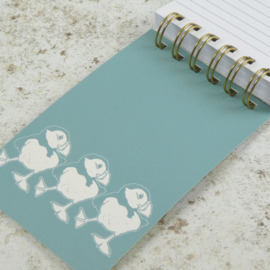 Emma Ball Mini Spiral Pad - Sea Thrift Puffins