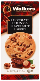 Walkers Chocolate Chunk & Hazelnut Biscuits - 9 stuks - 150 gr