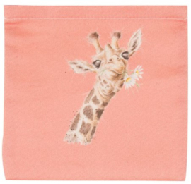 Wrendale Designs 'Flowers' Foldable Shopper Bag - Giraffe