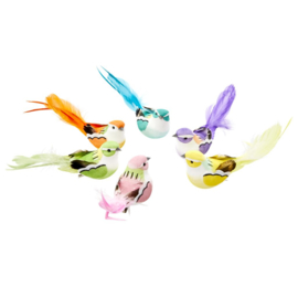 Rice Large Gift Wrapping Deco Bird with Clip - per stuk-